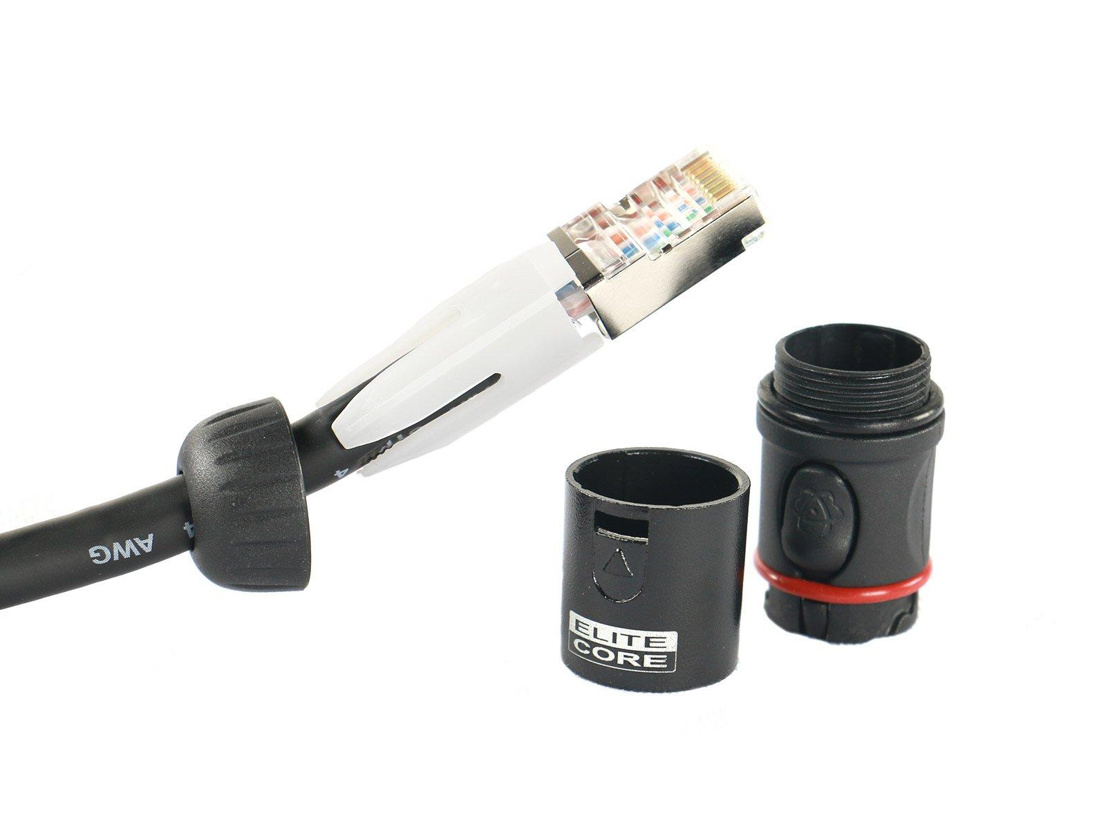 Elite Core Elite Core SUPERCAT6 | Ultra-Rugged Shielded Tactical CAT6 | CS45 Converta-Shell Connectors |15' ft, 15 (SUPERCAT6-S-CS-15)