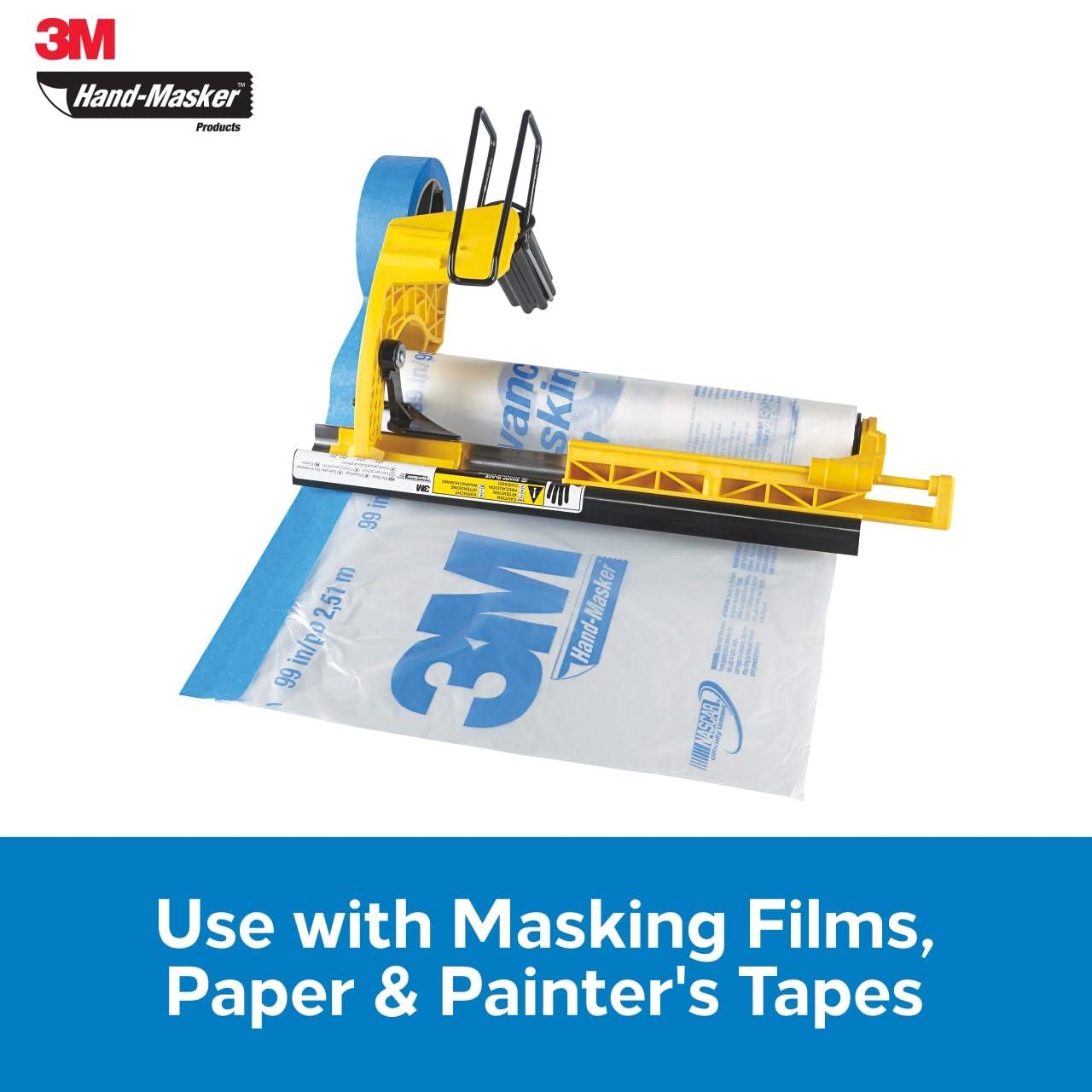 3M 3M Hand Masker M3000 Tape Dispenser, Film & Tape, Applies Painter\'s Tape to Masking Film or Paper in One Continuous Application, Compact & Lightweight Design, Saves Time When Preparing For Painting