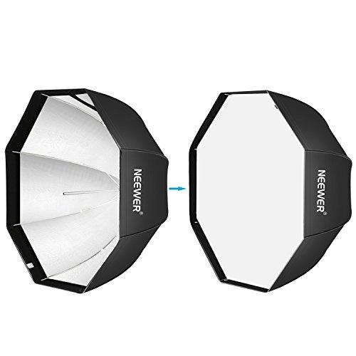Neewer Neewer 47''/ 120cm Octagonal Softbox Umbrella with Carrying Bag for Portrait or Product Photography, Suitable for Canon Nikon Sony Speedlite, Studio Flash (Black)