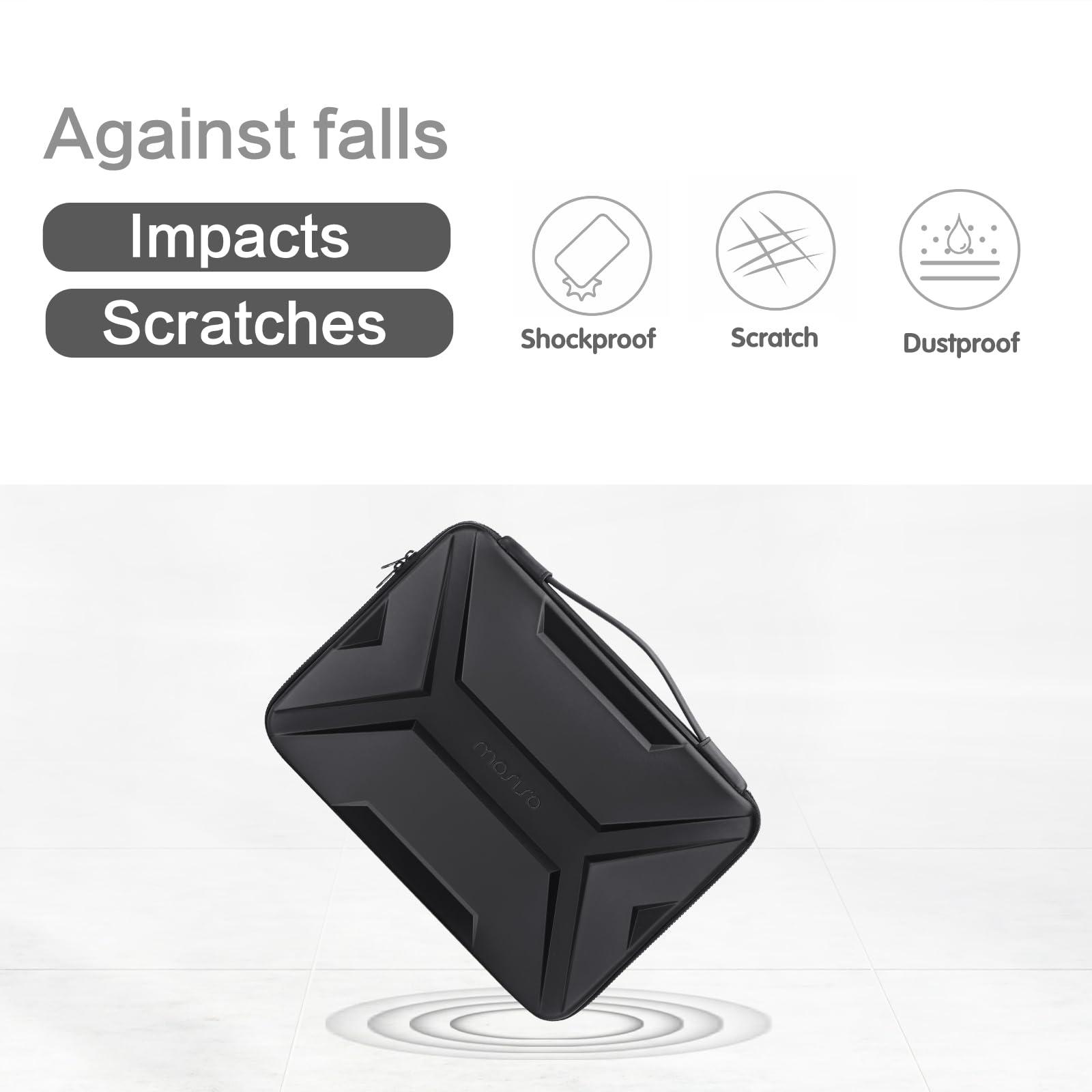 MOSISO MOSISO Laptop Sleeve 15.6 inch, Waterproof Shockproof Protective Artistic Geometric EVA Computer Bag Carrying Case with Handle, Circle Curved Wrist Rest Support for Mouse Pad&Keyboard,Black&Slate Gray