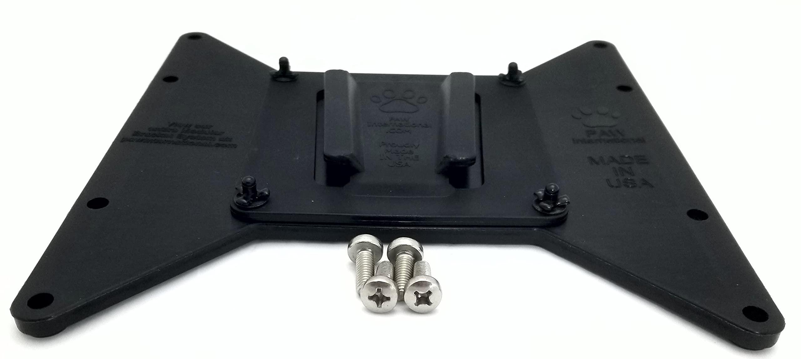 PAW PAW International 200x200mm & 200x100mm VESA Polymer Adapter Plate with PAW Polymer RV TV Bracket Attached | use with Polymer Wall Mount, Sold Separately | Includes M6 Screws