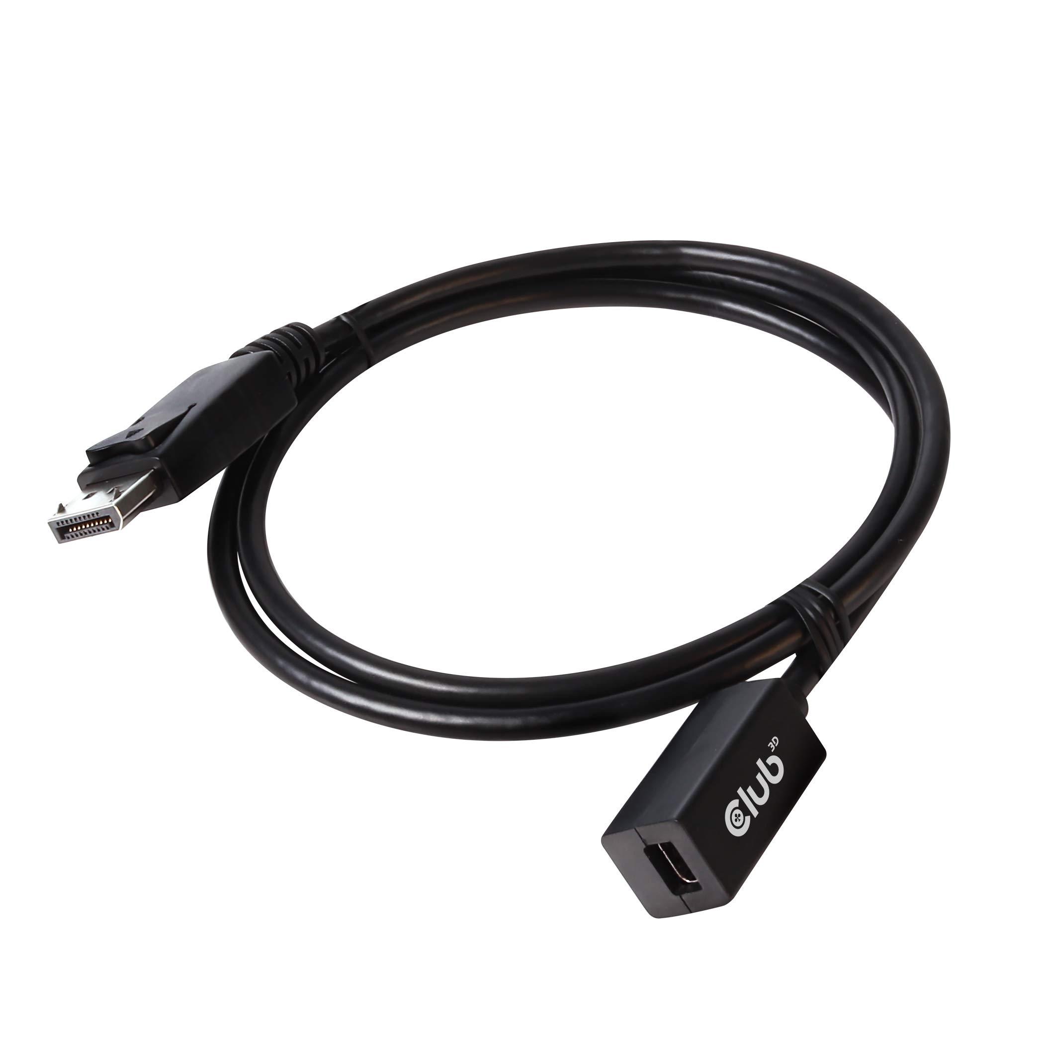 Club 3D Club 3D CAC-1120 Mini DisplayPort to DisplayPort Bi-Directional 1.4/Hbr3 F/M Cable DP 1.4 8K 60Hz 1m - 3.28Ft