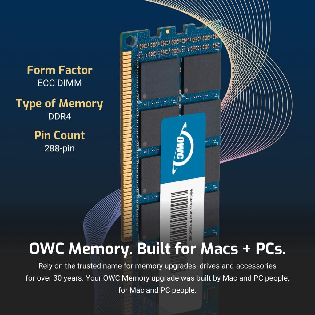 OWC OWC 64GB (4x16GB) RAM Compatible with Synology RackStation RS2418+ and RS2418RP+ DDR4 2666MHz PC4-21300 ECC Unbuff UDIMM 2Rx8 1.2V Memory for NAS, RackStation, FlashStation, & NVR DVA