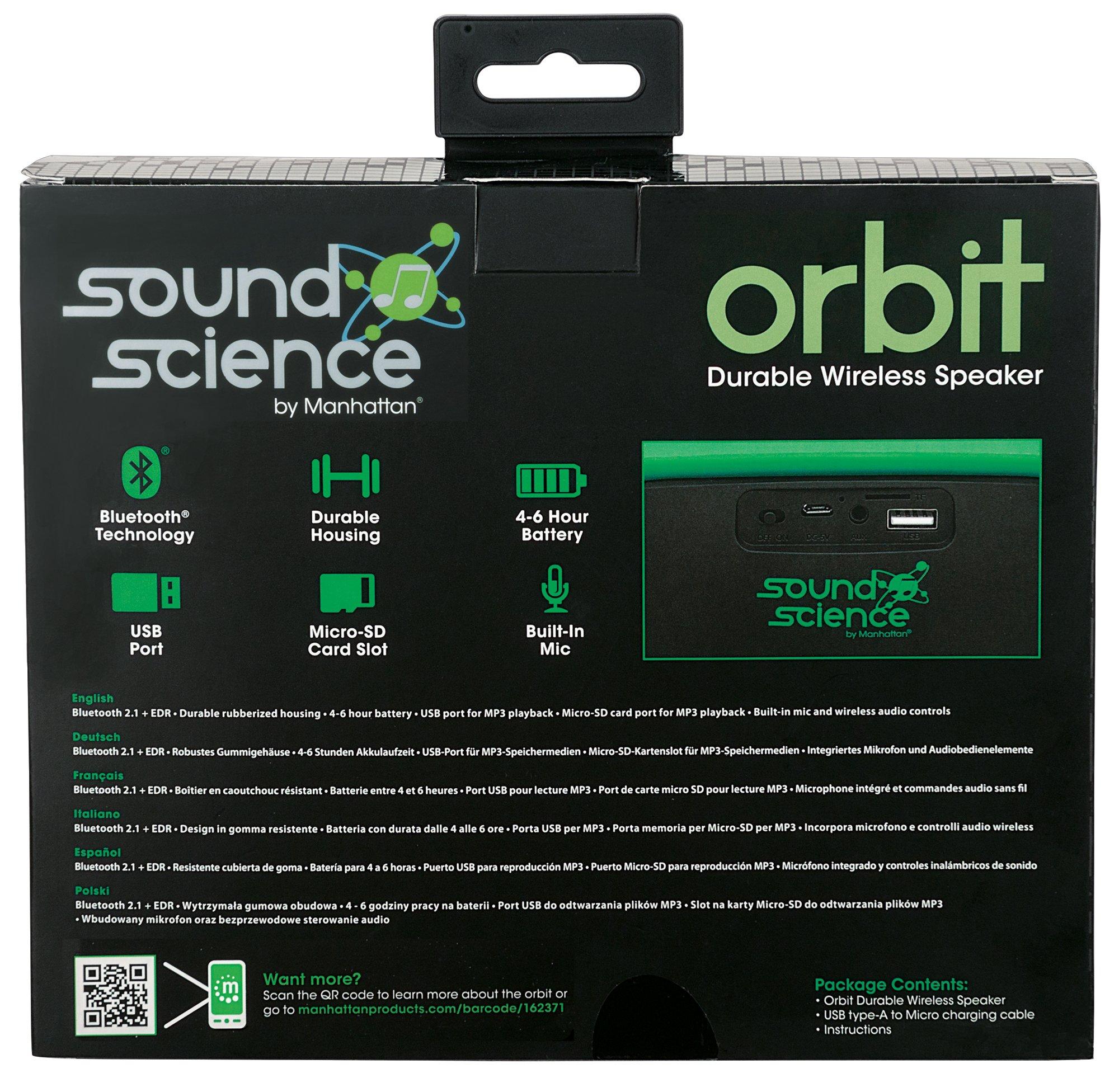 Manhattan MANHATTAN Sound Science Orbit Durable Wireless Speaker (162371)
