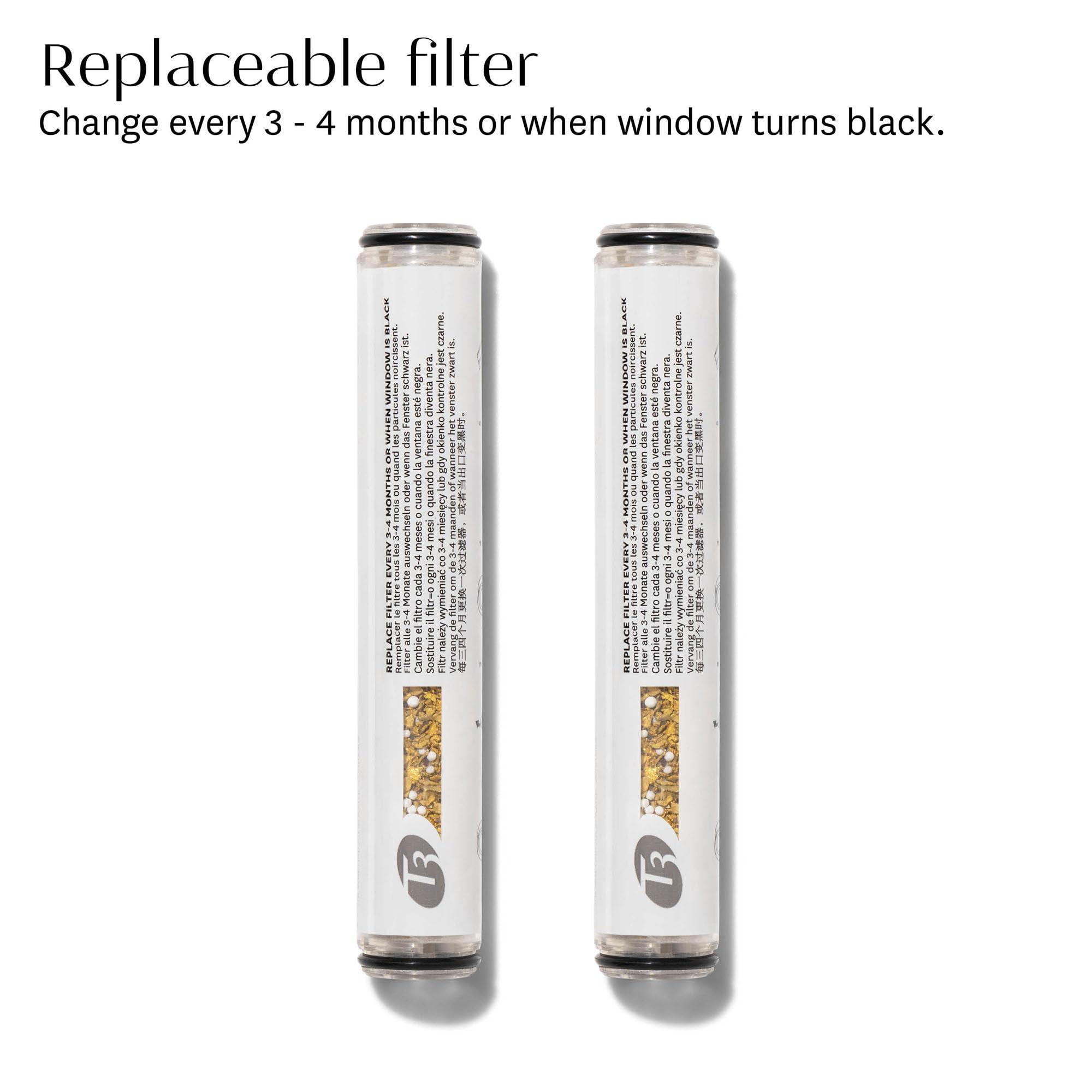 T3 Micro T3 Source Hand-Held Showerhead | Adjustable Hand Held Chrome Shower Head with Chlorine Filter | Mineral Filter Reduces Free Chlorine and Hydrogen Sulfide