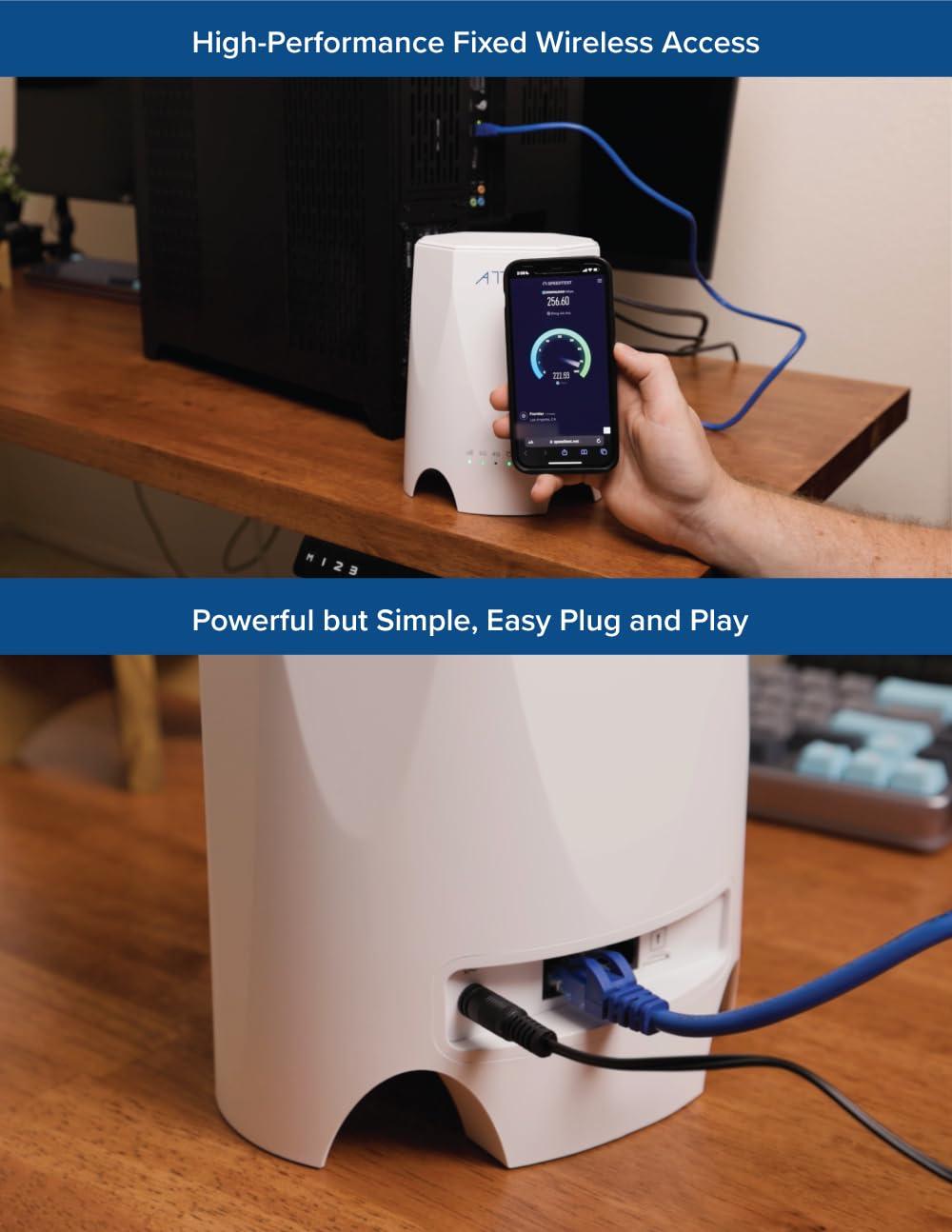 Atel ATEL WB550 5G CAT19 Indoor Fixed Wireless Access Router | Fast and Reliable gigabit speeds | Connect up to 64 Devices | Up to 4.67Gbps | Compatible with Verizon Wireless