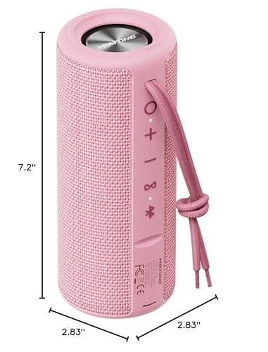 MIATONE MIATONE Boombox Outdoor Portable Bluetooth Speaker Waterproof Wireless Speakers Valentines Day Gifts for Women Mom Her - Pink