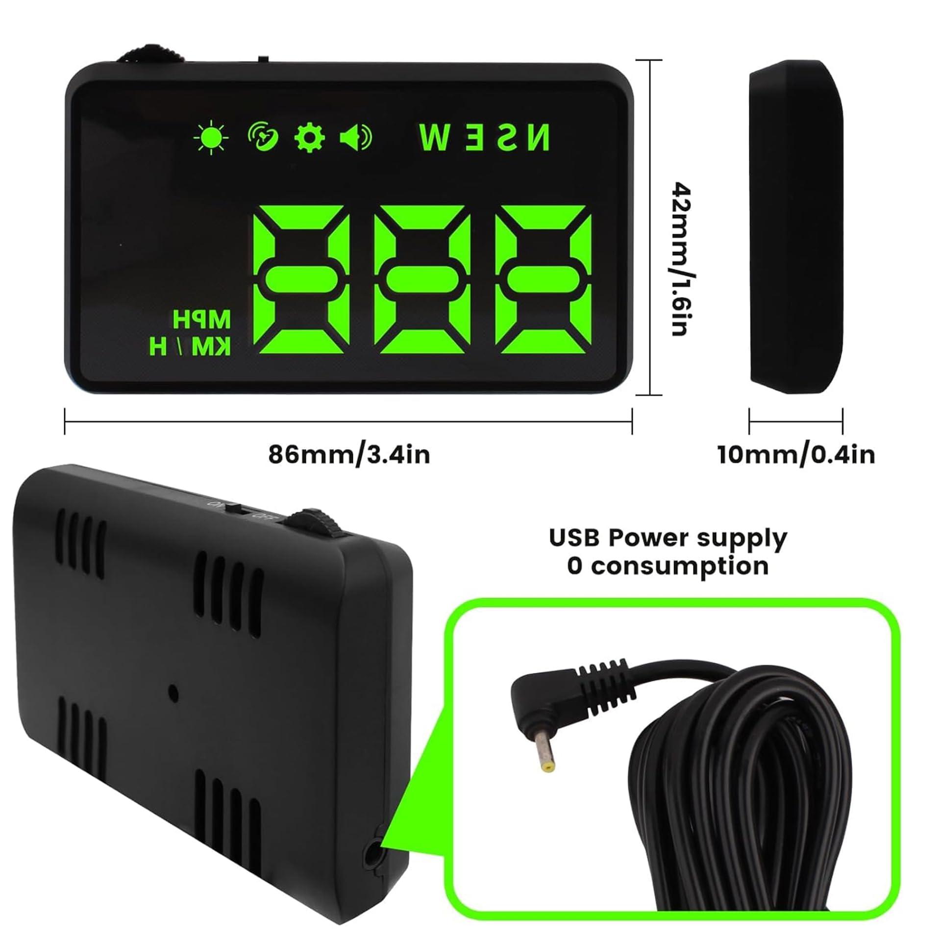 KUOWEIHUD KUOWEIHUD Heads up Display for Cars,Car HUD,Head up Display for Car,Car Speedometer Display,Automatic Brightness Adjustment,Speeding Alert,USB Cable Plug & Play