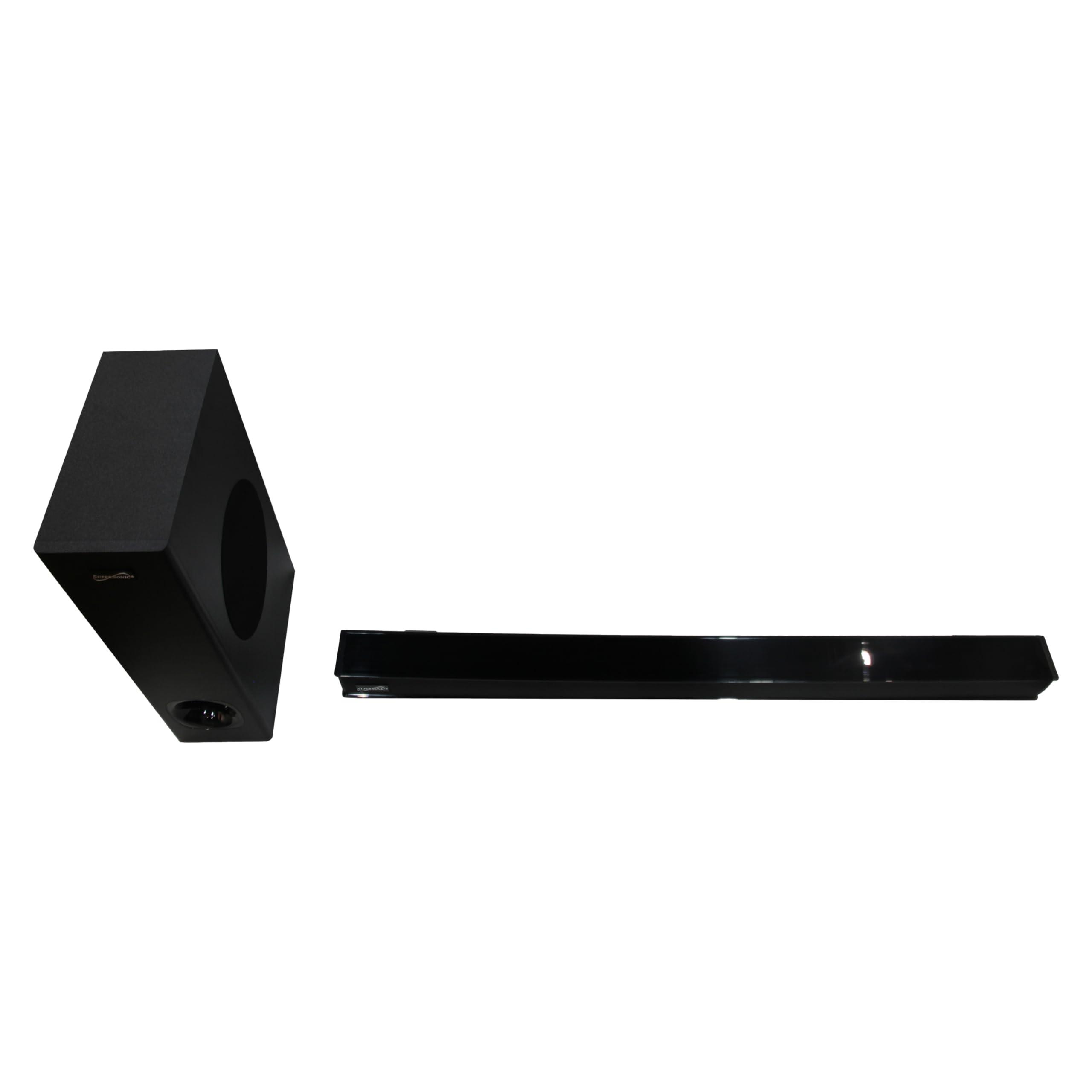 Supersonic Supersonic SC-1422SBW 35-inch Optical Bluetooth Soundbar and Subwoofer HDMI ARC, USB, LED Display, Remote for Monitor Speaker Home Theater Surround System PC Gaming (35-inch)