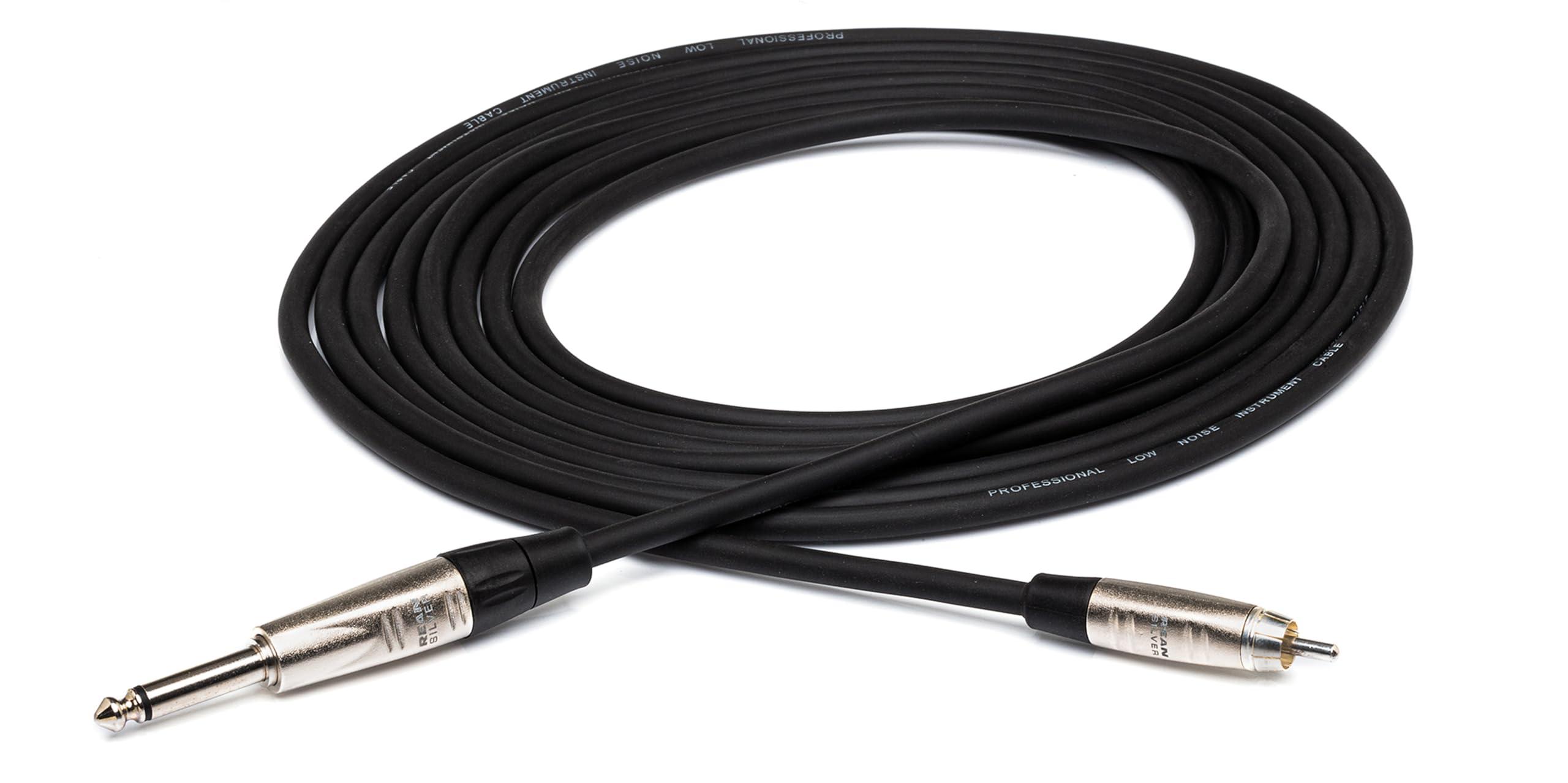 HOSA Hosa HPR-015 Pro Unbalanced Interconnect Cable - 1/4-inch TS Male to RCA Male - 15 foot