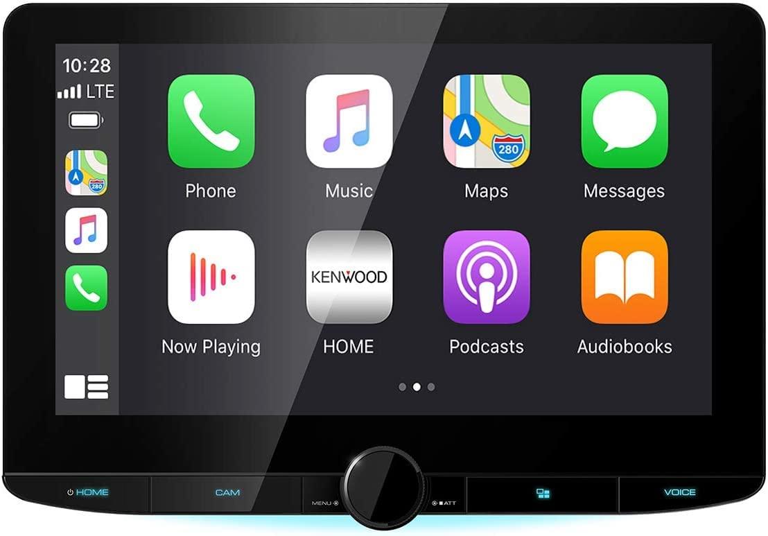 Kenwood Kenwood DMX1037S 10.1" Floating Panel Digital Multimedia Receiver | Apple CarPlay Android Auto Ready | Plus CMOS-230 Rearview Camera with Universal Mounting Hardware & Video Cable