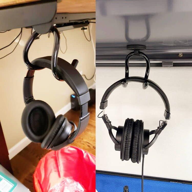 AUXPhome AUXPhome Magnetic Headset Holder up to 1 kg(2 lbs), Adjustable Headphone Holder Headphone Hanger Stand Headphone Hook for Computer/Gaming Headsets, Headphone - No Headsets
