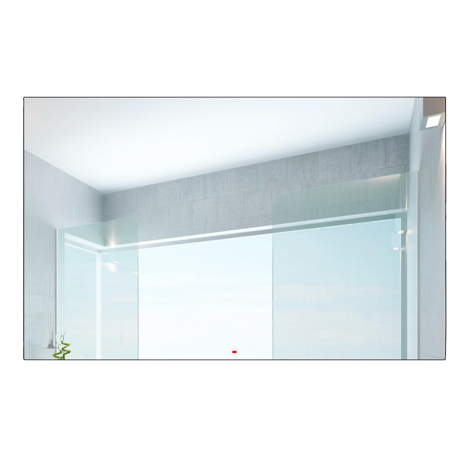 Soulaca Soulaca 32 inches 4K Touchscreen Android Bathroom Mirror LED Smart TV IP65 Waterproof UHD WiFi Bluetooth Frameless ATSC SPA Hotel 2025 Model