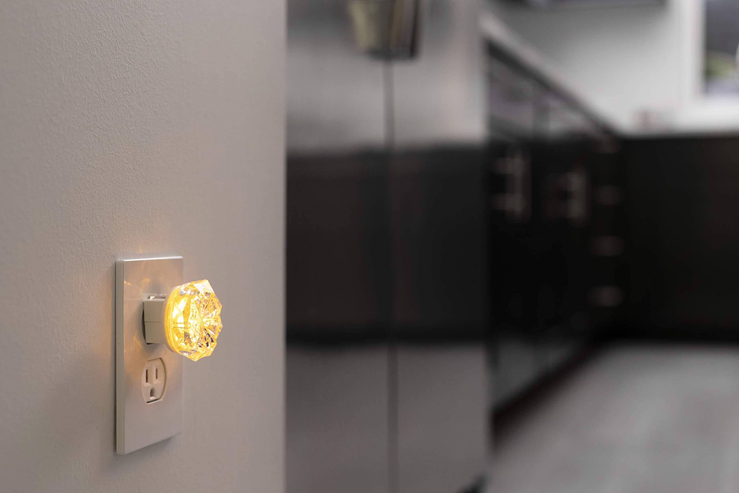 GE home electrical GE 11291 Amber Jewel Circular Sleep Lights, 1 Pack