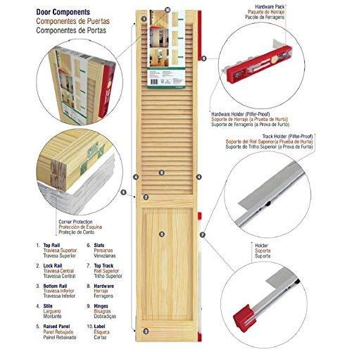 Kimberly Bay Closet Door, Bi-fold, Louver Panel Plantation (30x80)