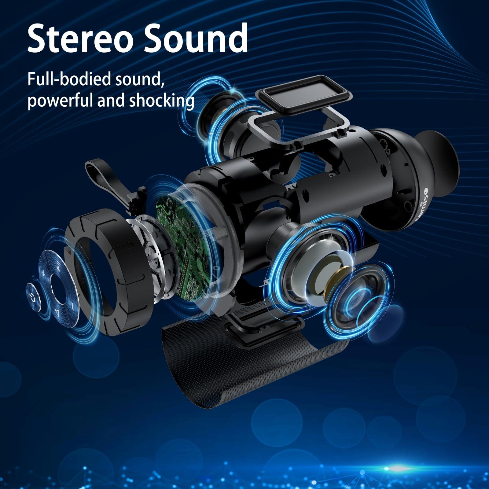 comiso comiso Bluetooth Speaker, IPX5 Waterproof Portable Speaker with 360 HD Surround Sound, Punchy Bass, Wireless TWS Pairing, 24H Playtime, Wireless Speaker for Home/Outdoor/Camping/Beach, Birthday Gift
