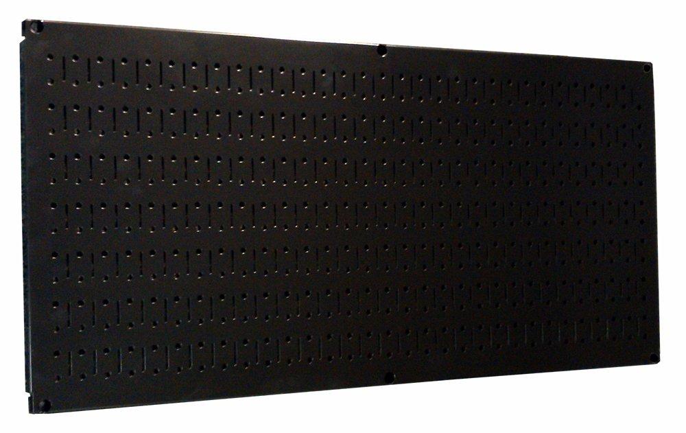 Wall Control Wall Control Pegboard 16in x 32in Horizontal Black Metal Pegboard Tool Board Panel