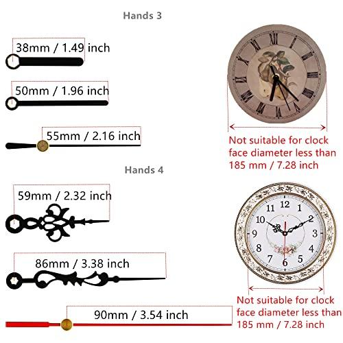 TIKROUND TIKROUND Youngtown 12888 Movement for Clock Repair Replacement 13.5mm (17/32 inch) Shaft Length 5.5mm (7/32 inch) Thread Length.(Black Shaft)