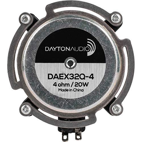 Dayton Audio Dayton Audio DAEX32Q-4 Dual Steel Spring Balanced 32mm Exciter 20 Watt RMS, 4 Ohm Imepedance - Turn Any Surface into a Speaker System - Ideal for Vertical Surfaces