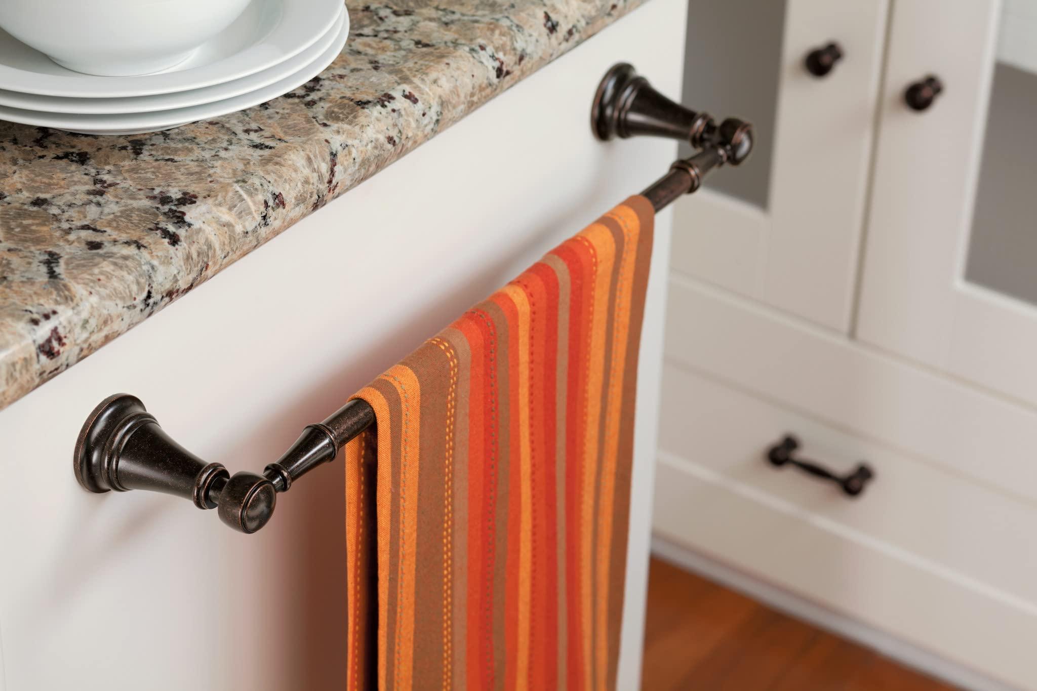 Moen Moen YB8418ORB Weymouth 18-Inch Single Towel Bar, Oil Rubbed Bronze
