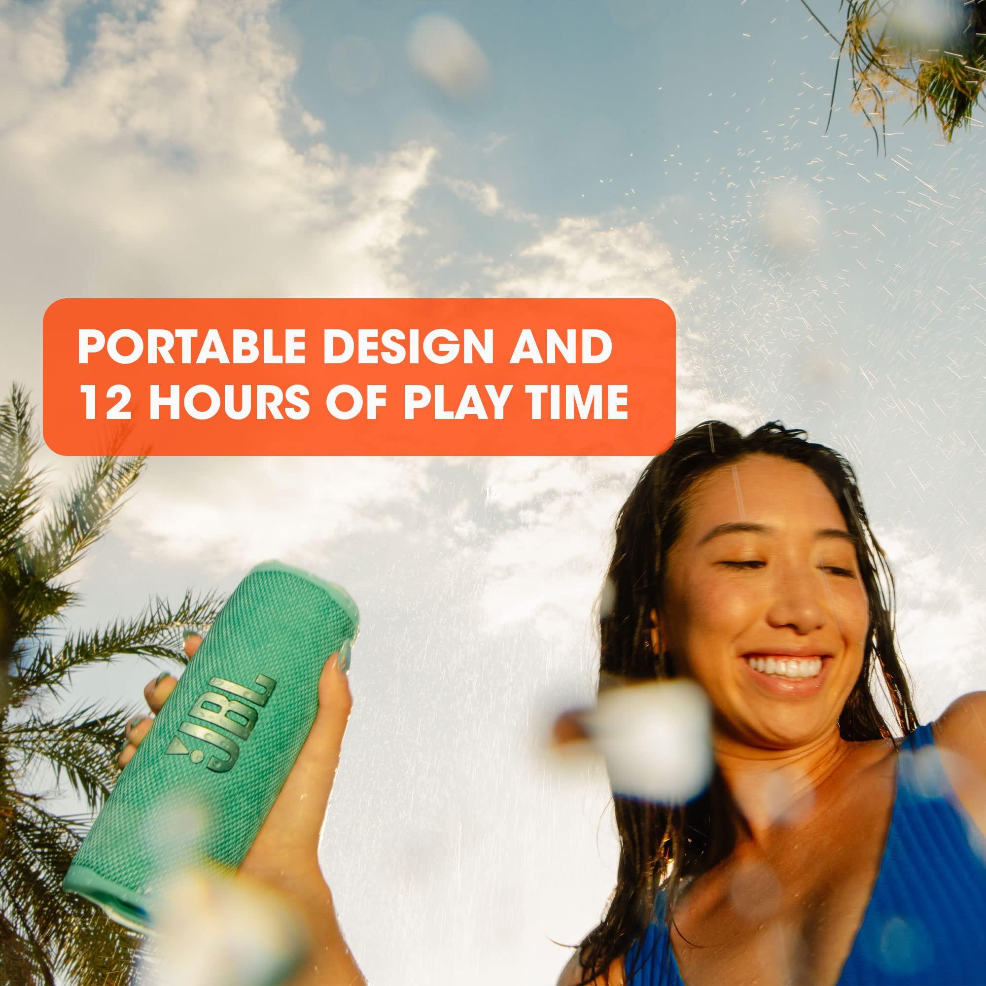 JBL JBL Flip 6 - Portable Bluetooth Speaker, powerful sound and deep bass, IPX7 waterproof, 12 hours of playtime, JBL PartyBoost for multiple speaker pairing for home, outdoor and travel (Teal)