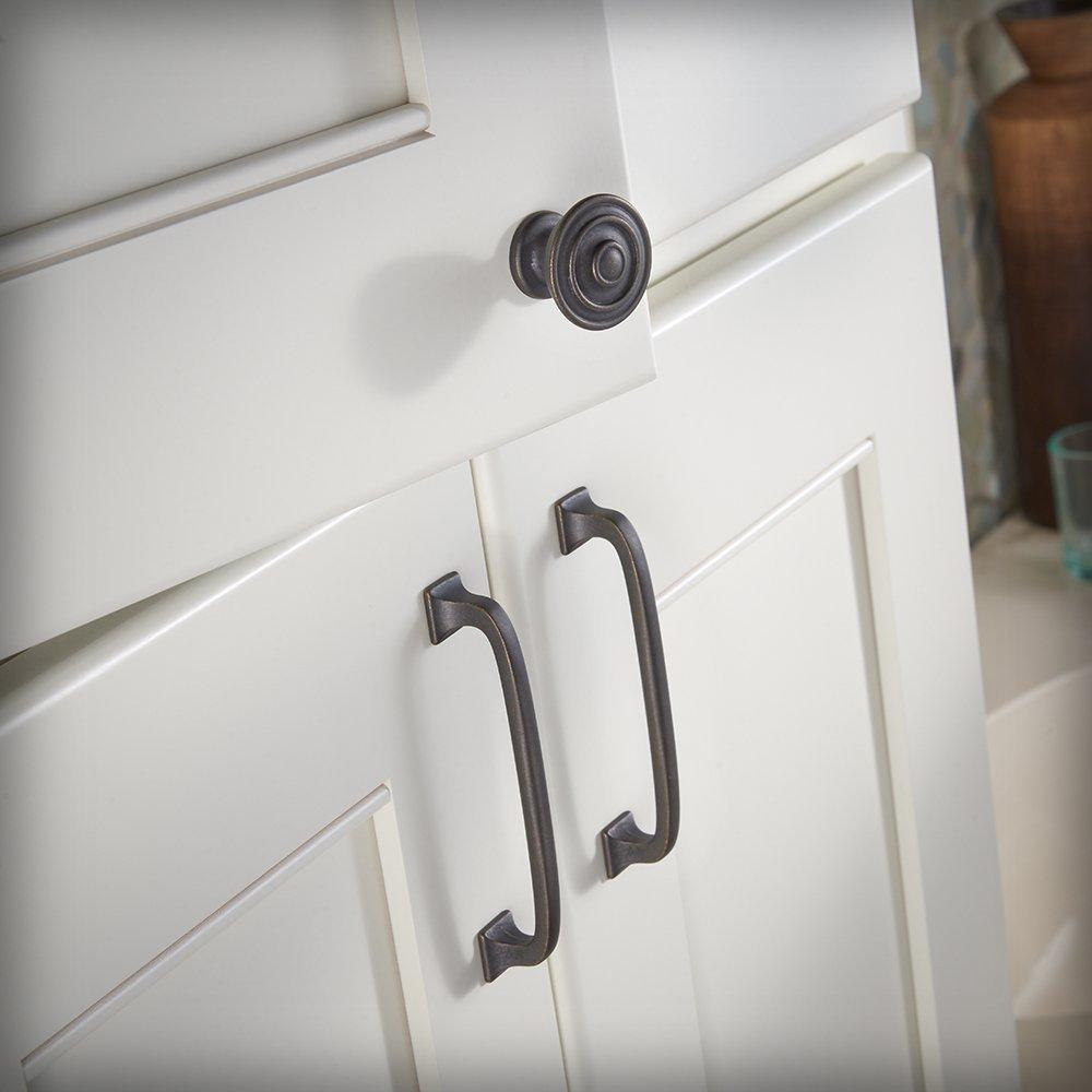 Franklin Brass Franklin Brass Lombard (10-Pack) Cabinet Handles 5-1/16\' Hole Center Soft Iron Kitchen Drawer Pulls Dresser, Furniture Hardware P29614K-SI-B