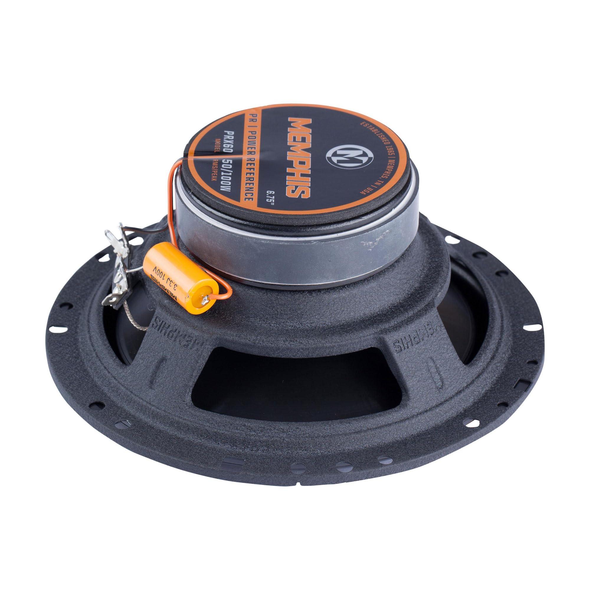 Memphis Memphis Audio PRX60S Power Reference Series 6.5\" 2-Ohm Oversized Shallow 2-Way Speakers with Swivel Tweeters