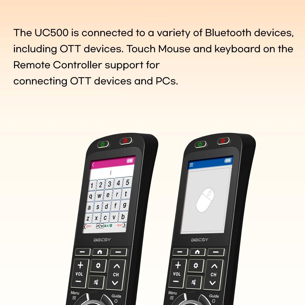 BECSY Universal Remote Controller Bluetooth Smart Learning TV Audio AIR Conditioner Programmable IR