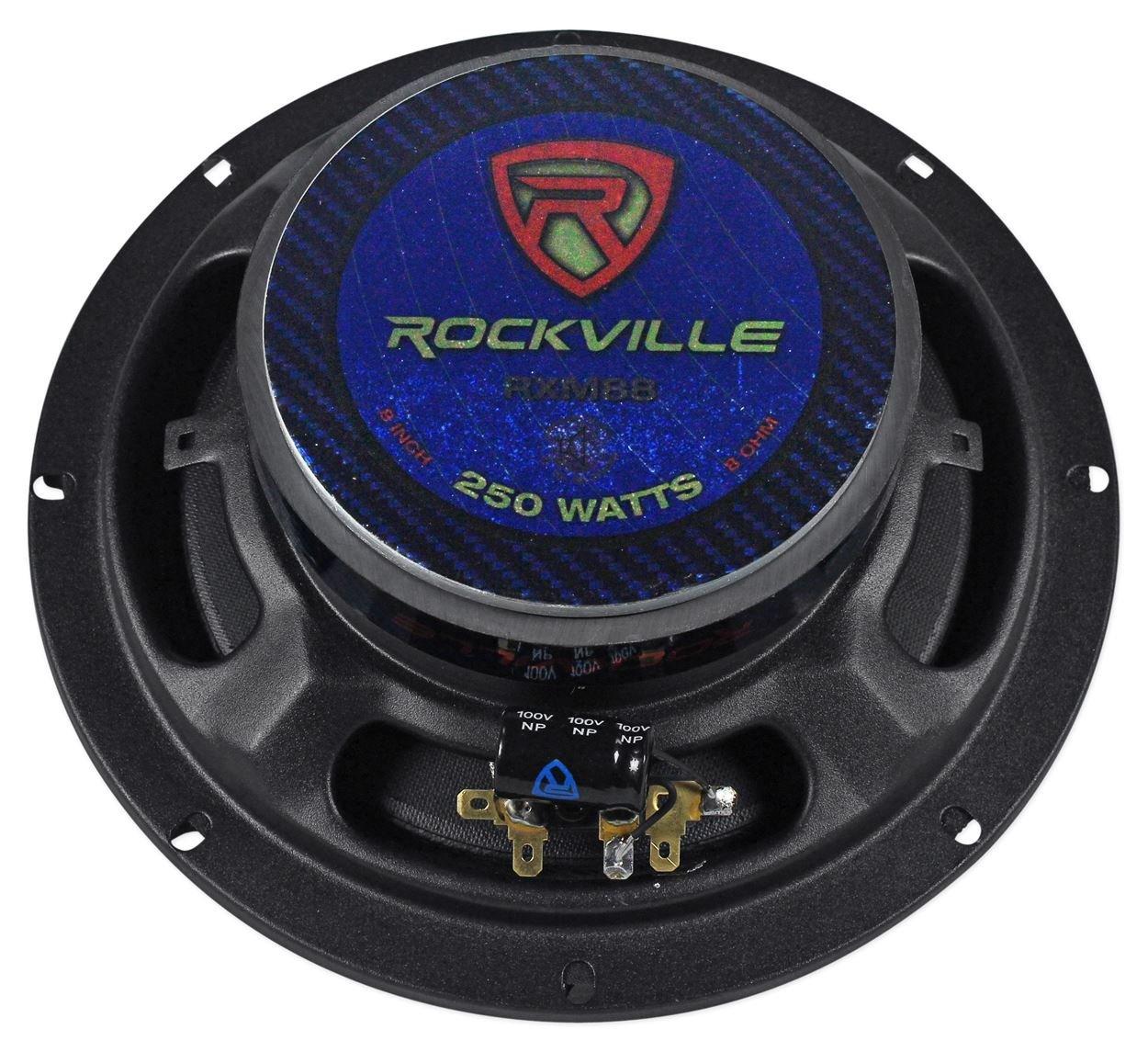 Rockville Rockville (4) RXM88 8" 500w 8 Ohm Mid-Range Drivers Speakers, Made w/Kevlar Cone