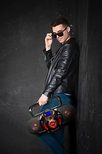 Emerson Emerson EPB-3002 Portable Bluetooth, MP3/CD AM/FM Stereo Radio Cassette Player/Recorder with Subwoofer and USB Input Boombox