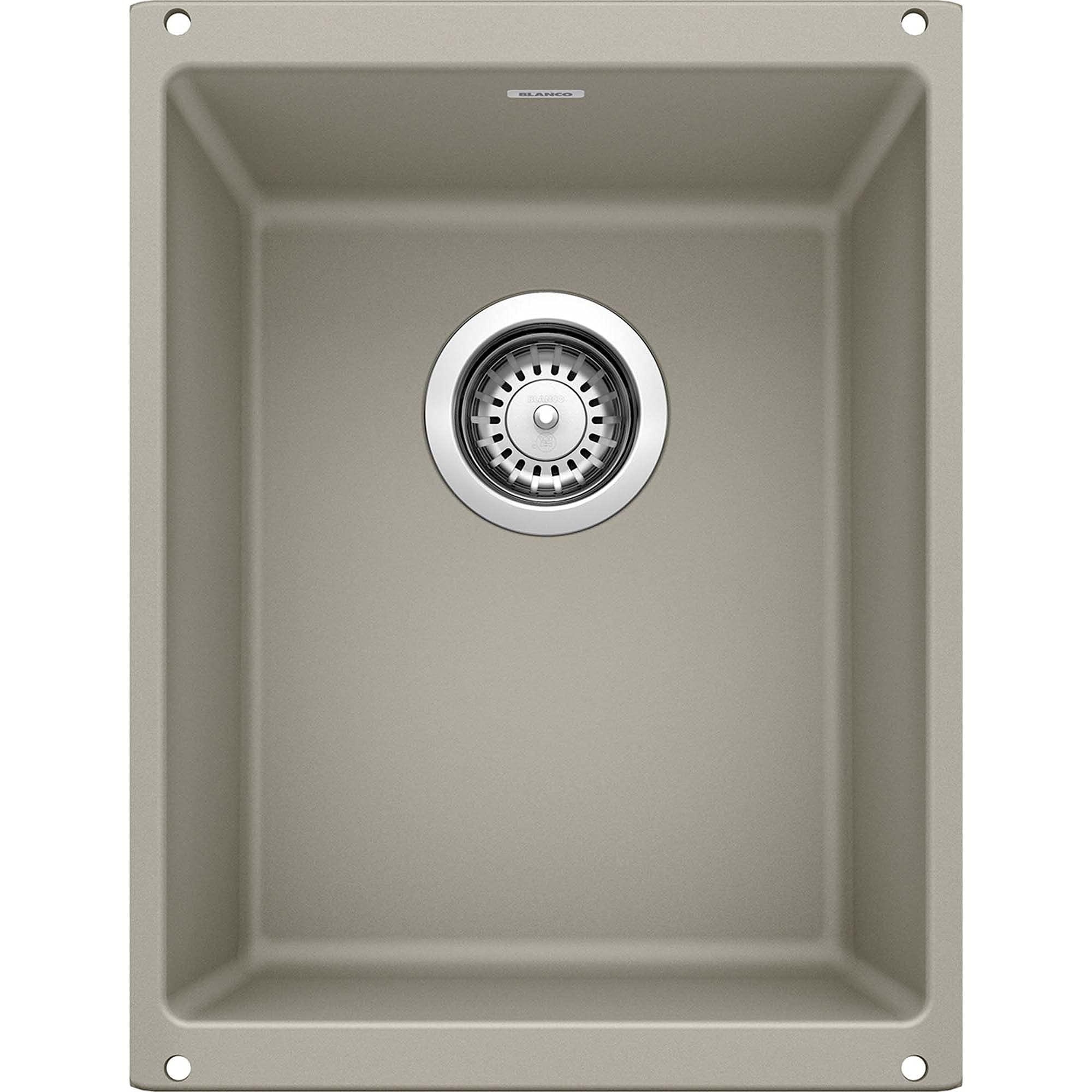 BLANCO BLANCO 517676 PRECIS SILGRANIT Medium Undermount Kitchen Sink, Truffle