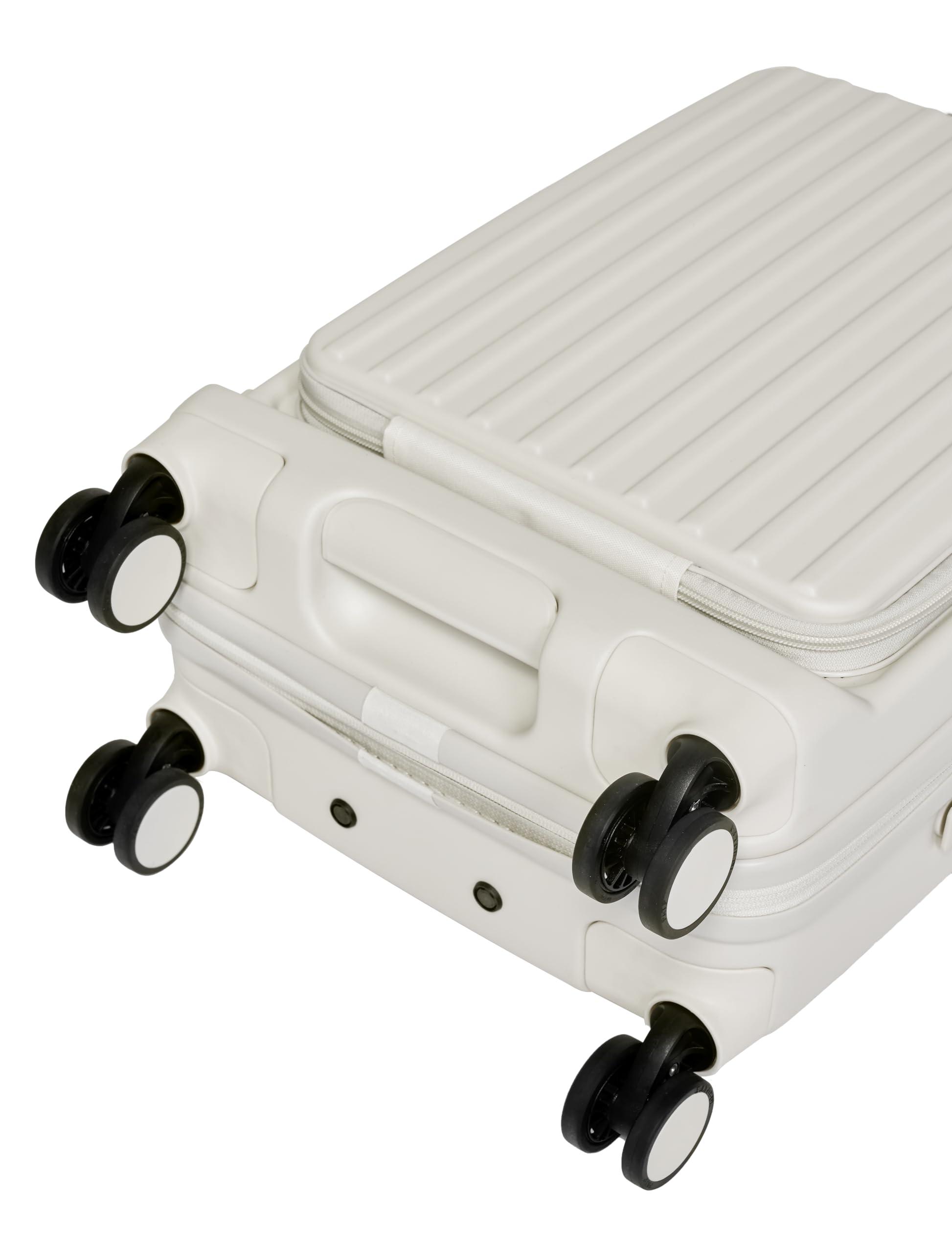 acer Acer Hardside Expandable Luggage Laptop Bag with Spinner Wheels, White