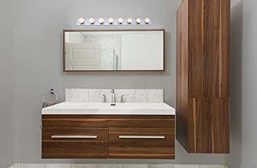 Nuvo NUVO SF77/195 Bathroom Vanity and Wall Light, 48 in, Polished Chrome