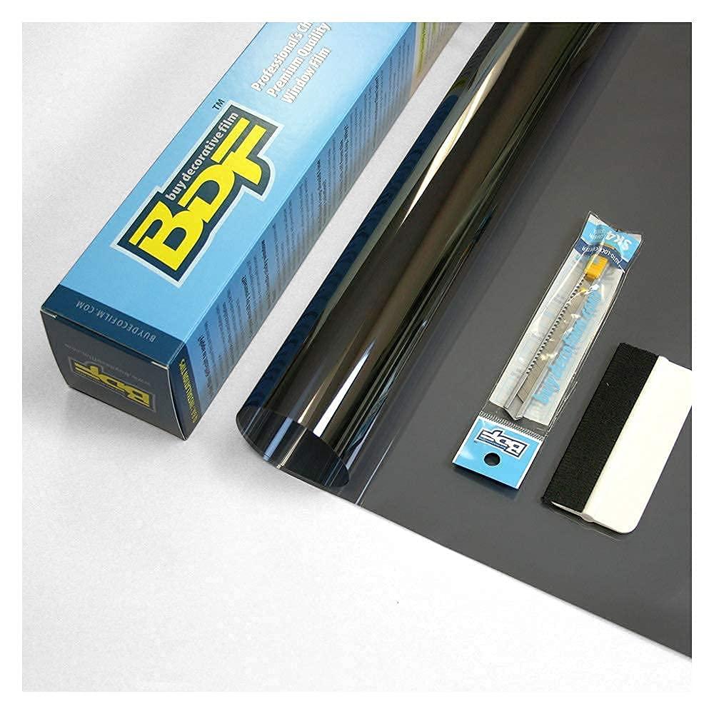 Buydecorativefilm BDF S4MB05 Window Film Security and Daytime Privacy 4 Mil Black 5 (Very Dark) - 24in X 25ft