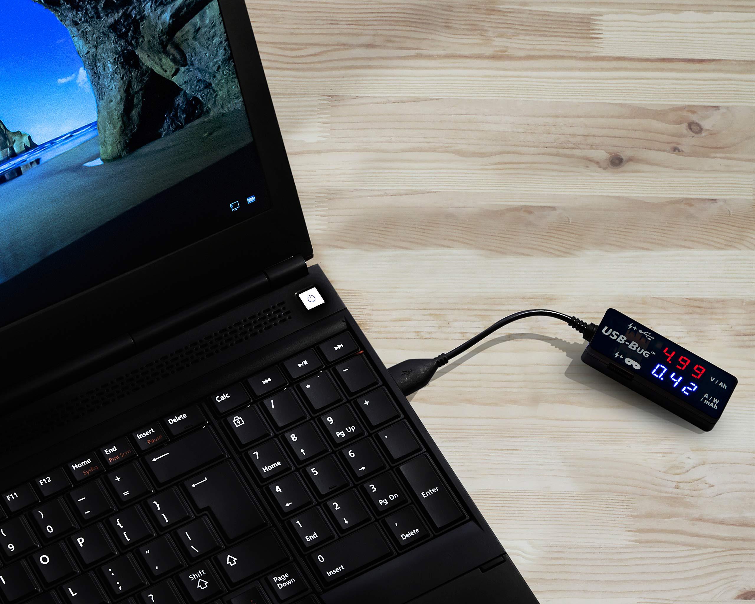 Triplett Triplett USB-Bug Dual-Output Inline USB-A Tester with Data Masking Port