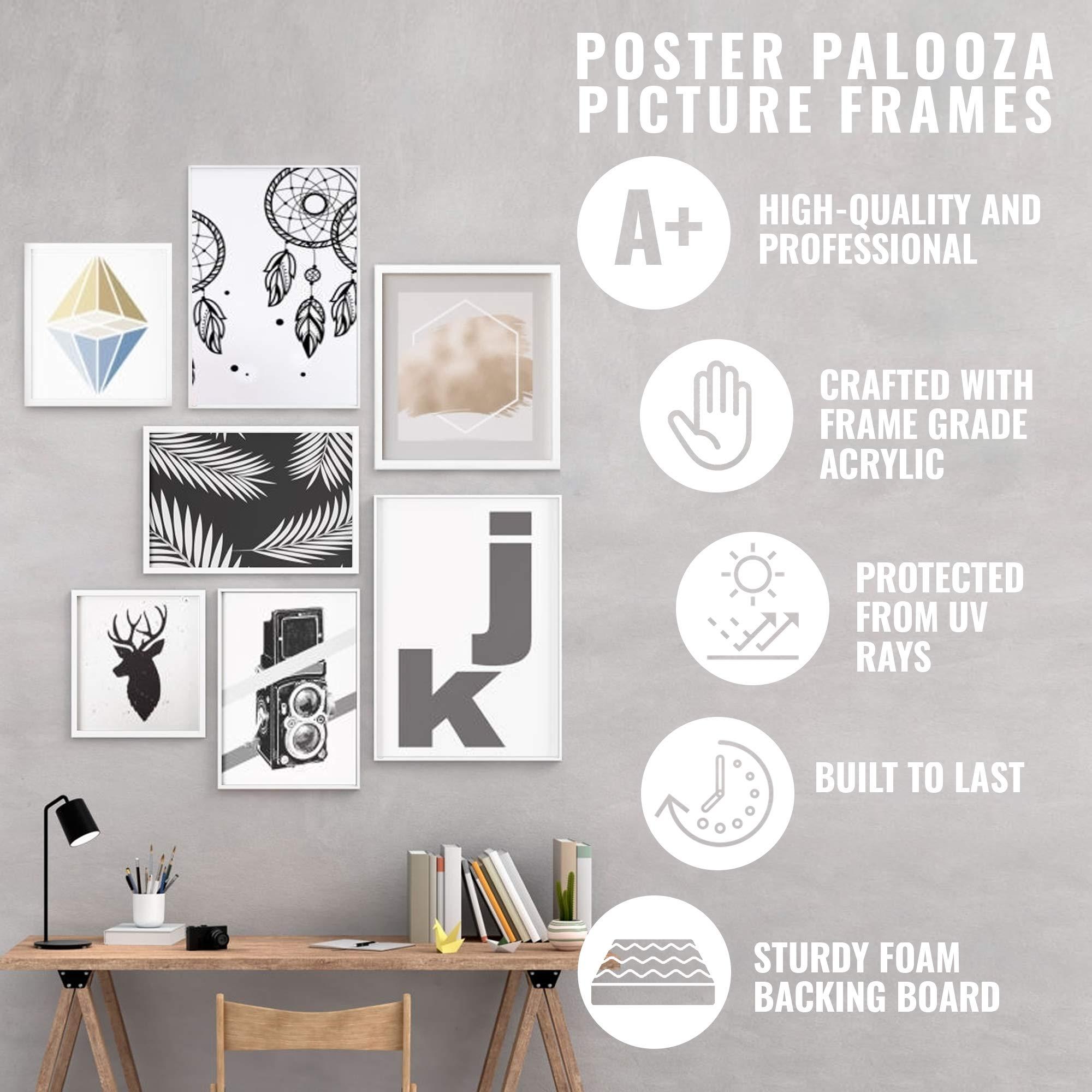 Poster Palooza 13.5x40 Contemporary Bronze Complete Wood Panoramic Frame with UV Acrylic Plexiglass, Foam Board Backing & Hardware Included