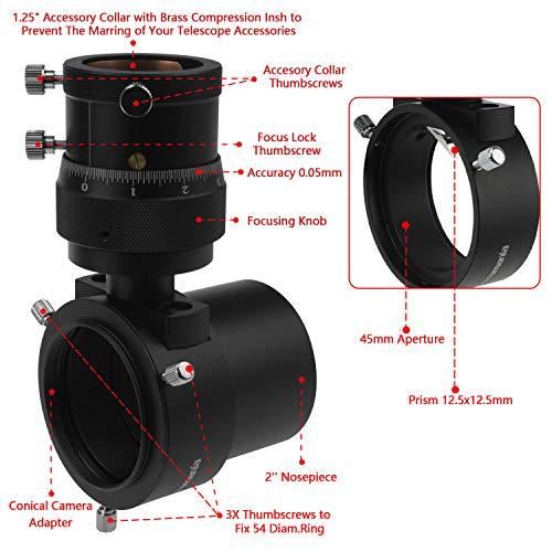 Astromania Astromania Off-Axis Guider with Micro-Focusing - for Successful Astronomy Photos Without A Guide Scope