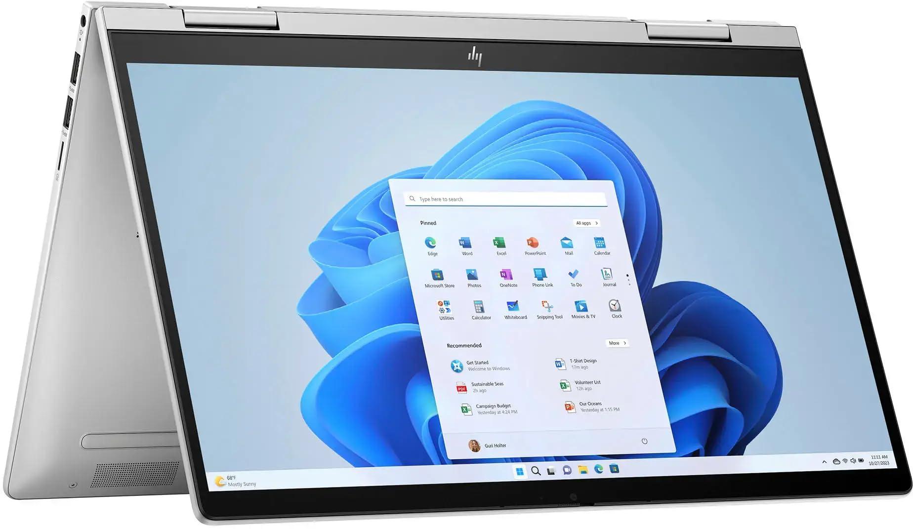 HP HP 2024 Envy 2-in-1 14 FHD IPS Touchscreen Laptop 10-Core Intel Core 5 120U Graphics 8GB DDR4 2TB NVMe SSD USB-C w/DP WiFi AX BT Webcam HDMI2.1 Backlit KB Fingerprint Windows 10 Pro w/RE USB