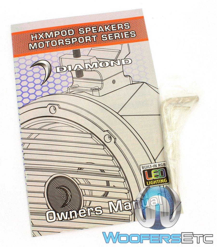 Diamond Audio Diamond Audio HXM65PODCFW 6.5" 80W RMS 2-Way Marine Coaxial Tower Speakers