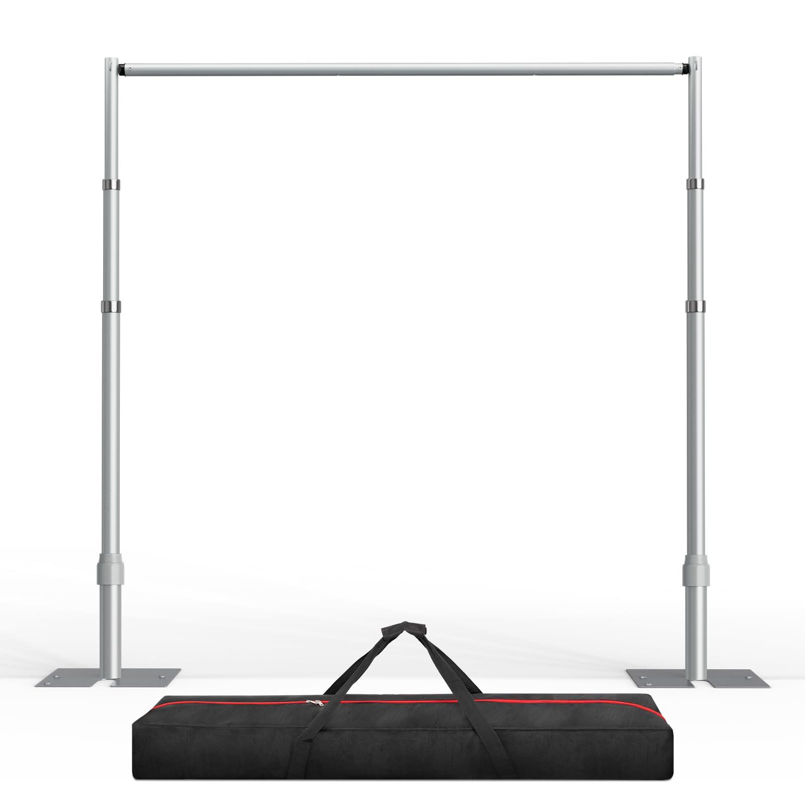 EMART EMART Pipe and Drape Backdrop Stand Kit, 12ftx10ft Heavy Duty Adjustable Photo Background, Metal Frame with Flat Base for Wedding, Birthday Party, Banquet Decorations