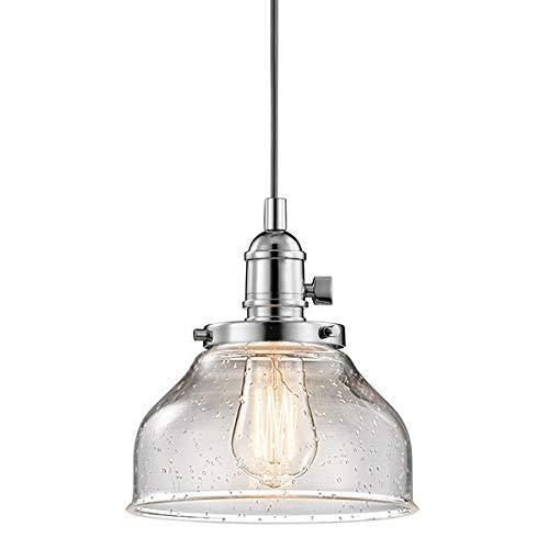 Kichler KICHLER Avery 8.5" 1 Light Bell Mini Pendant with Clear Seeded Glass Chrome
