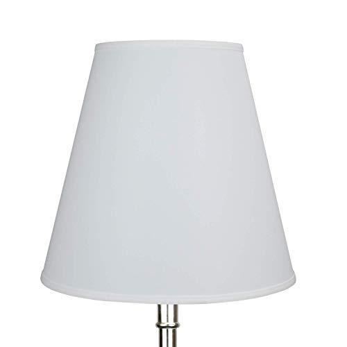 FenchelShades.com FenchelShades.com Lampshade 9" Top Diameter x 16" Bottom Diameter x 15" Slant Height with Washer (Spider) Attachment for Lamps with a Harp (Linen White)