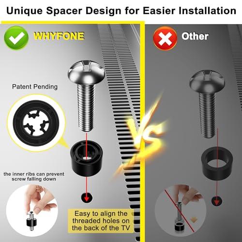 WHYFONE 48\'\' Extension Long Arm TV Wall Mount, WHYFONE Large TV Heavy Duty Full Motion TV Wall Mount Swivel Tilt Level Articulating, 37-80\'\'TV, Max VESA 600x400mm, 16\'\'18\'\'24\'\' Wood Studs/Concrete/Brick Wall