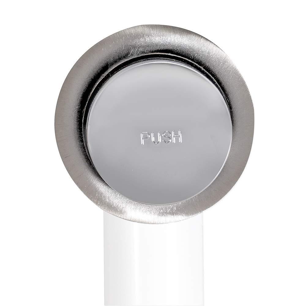 Eastman EZ-Flo 1-1/2 Inch Two-Hole Bath Waste Drain, Plastic Tubular with Chrome Trim, 35217