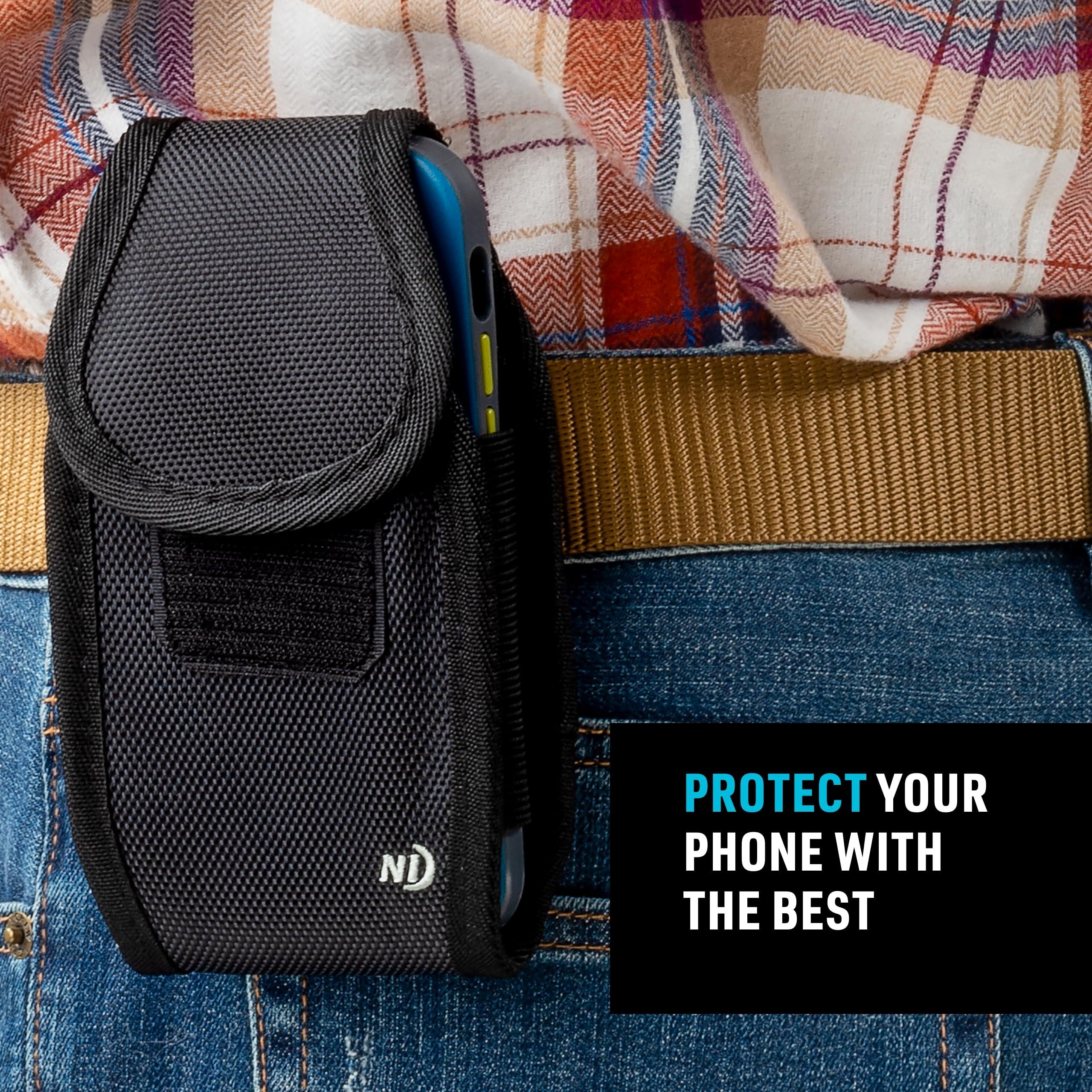 Nite Ize Nite Ize Clip Case Cargo Universal Rugged Phone Holster - Phone Holster for Men\'s & Women\'s Belts - Phone Utility Belt Pouch - Phone Accessories - Cell Phone Holster - Large, Black