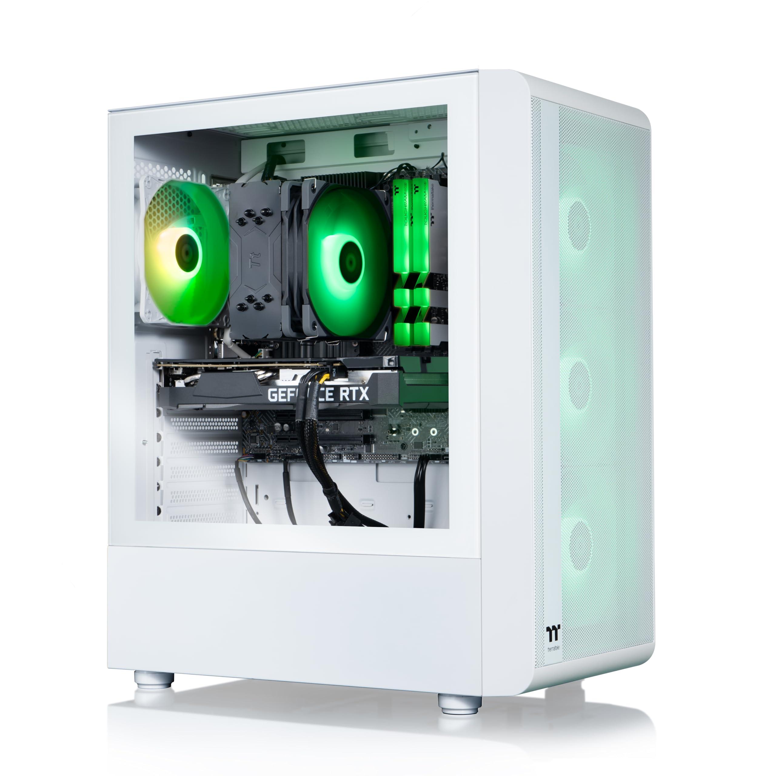 Thermaltake Thermaltake LCGS Quartz i350 R4 Gaming Desktop (Intel Core i5-12400F, 3600Mhz 16GB RGB Memory, NVIDIA GeForce RTX 3050, 1TB NVMe M.2) S2QT-B66R-350-LCS,White