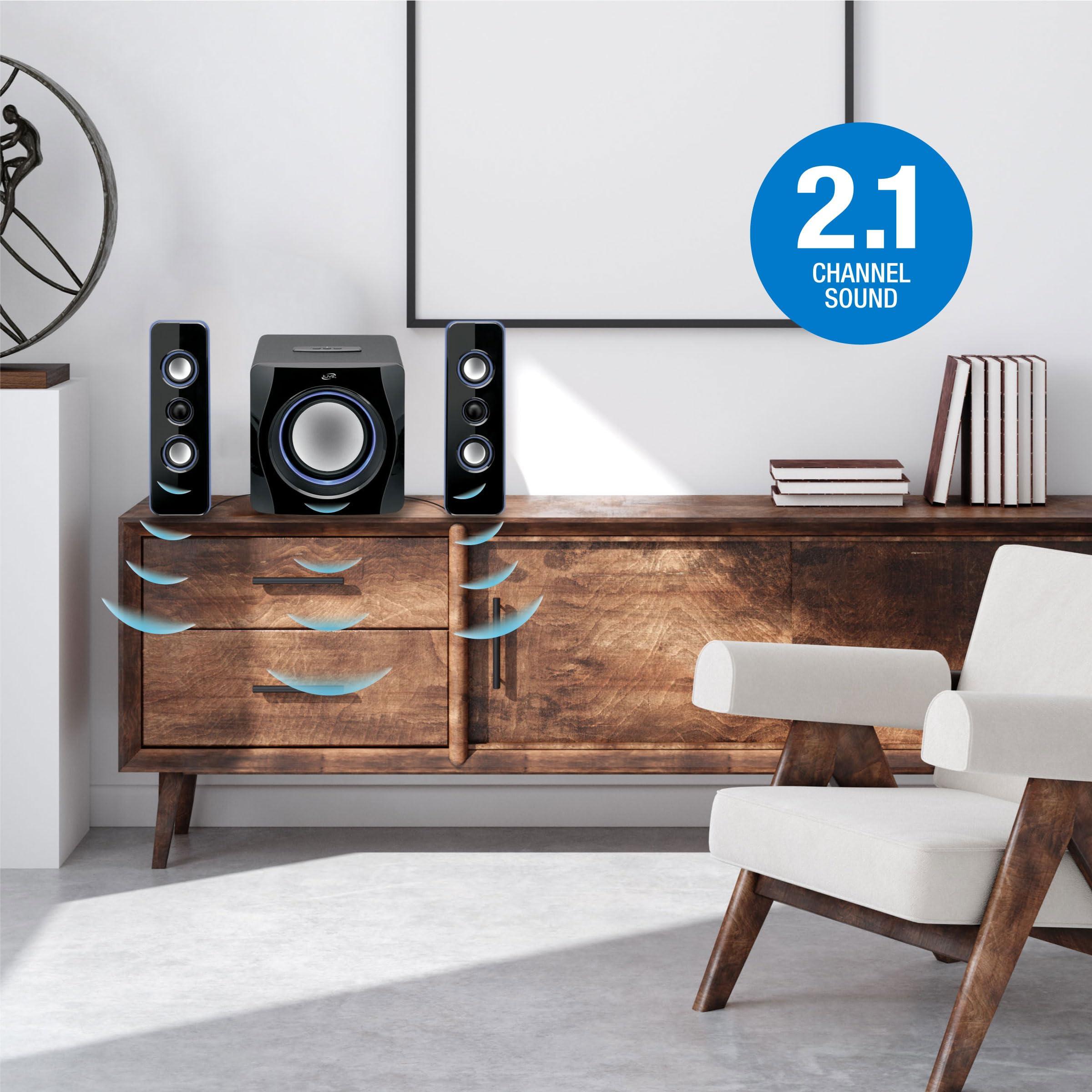 iLive iLive Bluetooth Speaker System with Built-In Subwoofer, 7.28 x 8.86 x 7.28 Inches, Black (iHB23B)