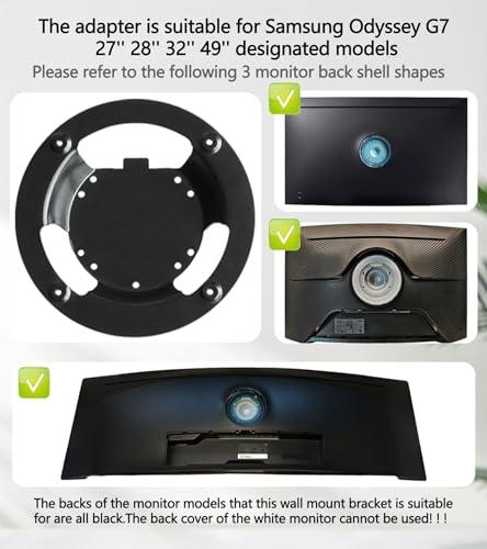 Tjweiqing Odyssey G7 Mount Adapter is Only Compatible with Samsung Odyssey G6 G7 Series Monitor (Fits 27\" 32\" G75T, 28\" G70B, 49\" CHG90 CJ890 S95UA Monitor)
