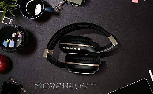 Morpheus 360 Morpheus 360 Bluetooth Headphones, Wireless Headphones Over Ear, Wireless Headset with Microphone, Black with Gold Accents, Comfortable Design HP5500G