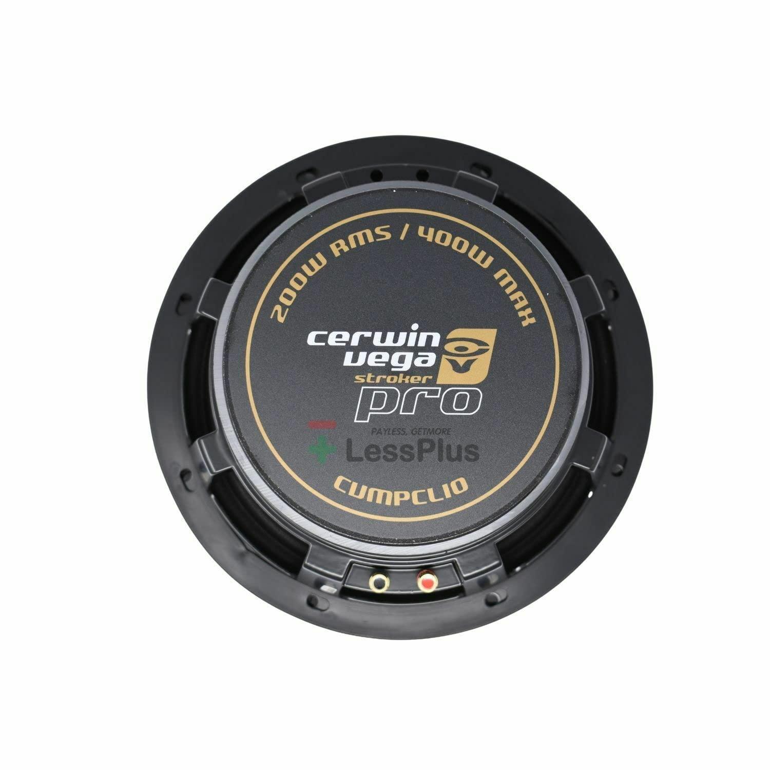Cerwin Vega Mobile CV Cerwin Vega CVMPCL10 10 inch 500 Watts Full Range Midrange Gold Speakers Stroker Pro Series